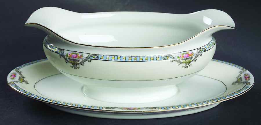 Cortez Gravy Boat with Attached Underplate by Noritake-1