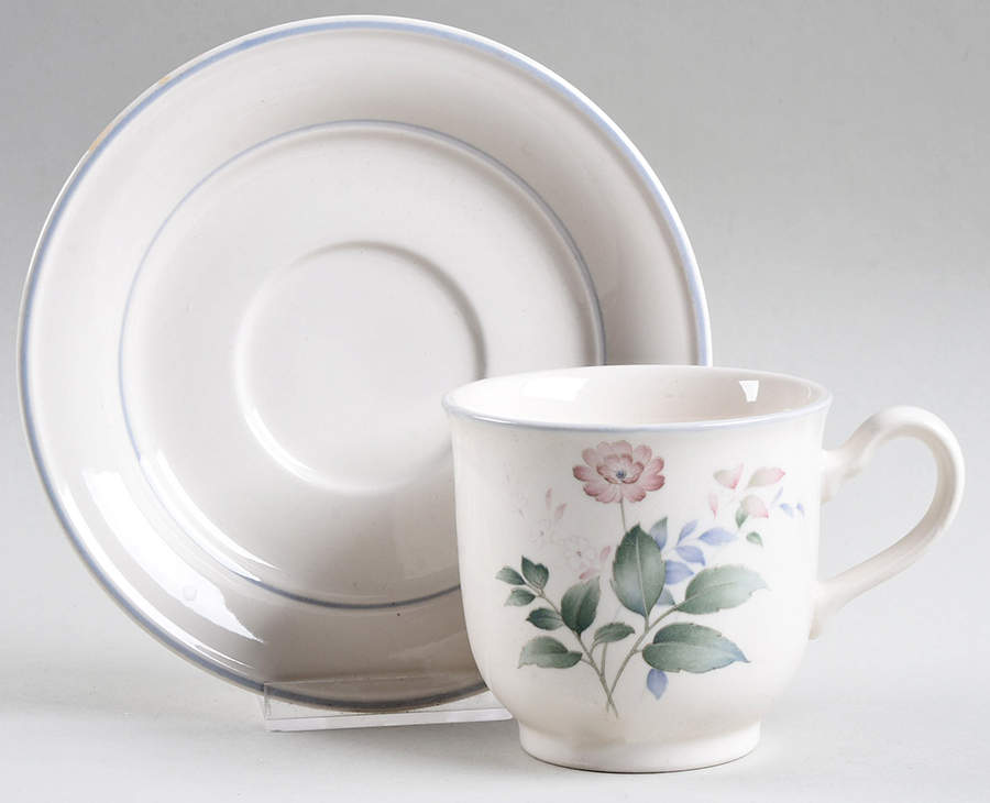 Cortland Footed Cup & Saucer Set by Noritake-1