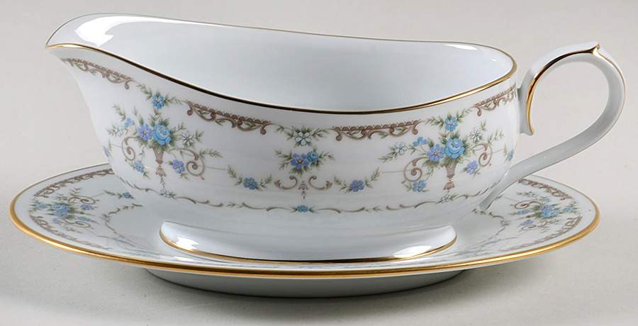 Cotillion Gravy Boat & Underplate by Noritake-1