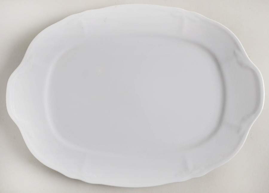 Coty White 14" Oval Serving Platter by Noritake-1