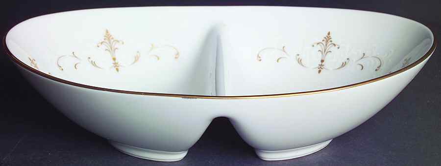 Courtney 10" Oval Divided Vegetable Bowl by Noritake-1