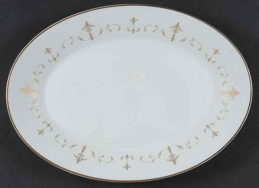 Courtney 14" Oval Serving Platter by Noritake-1