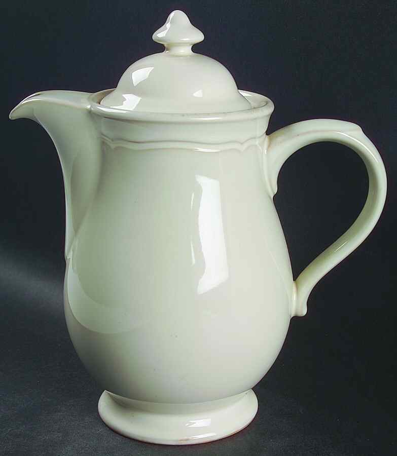 Country White Tea/Coffee Pot & Lid by Noritake-1