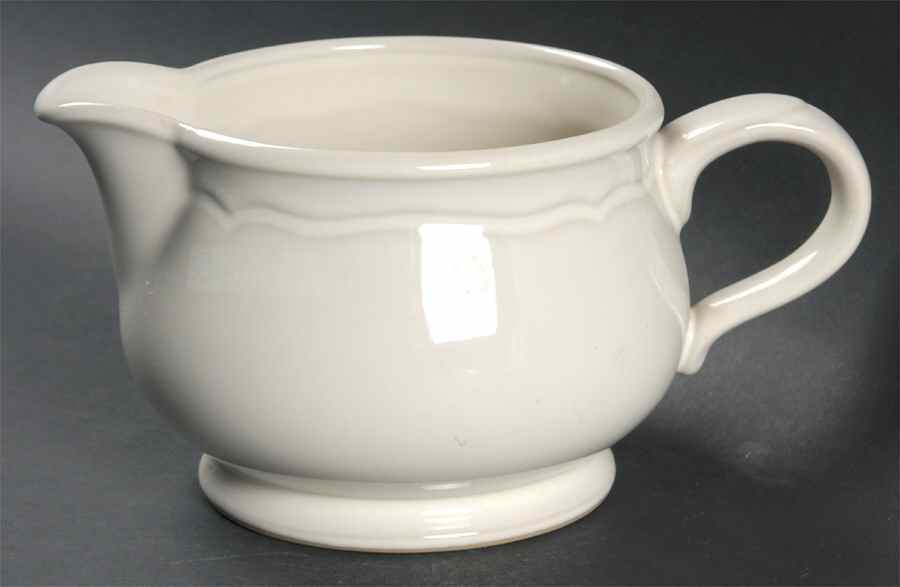 Country White Gravy Boat by Noritake-1
