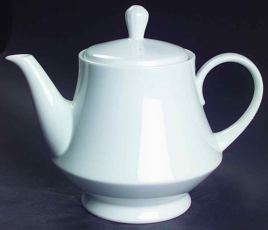Commander White Teapot & Lid by Noritake-1