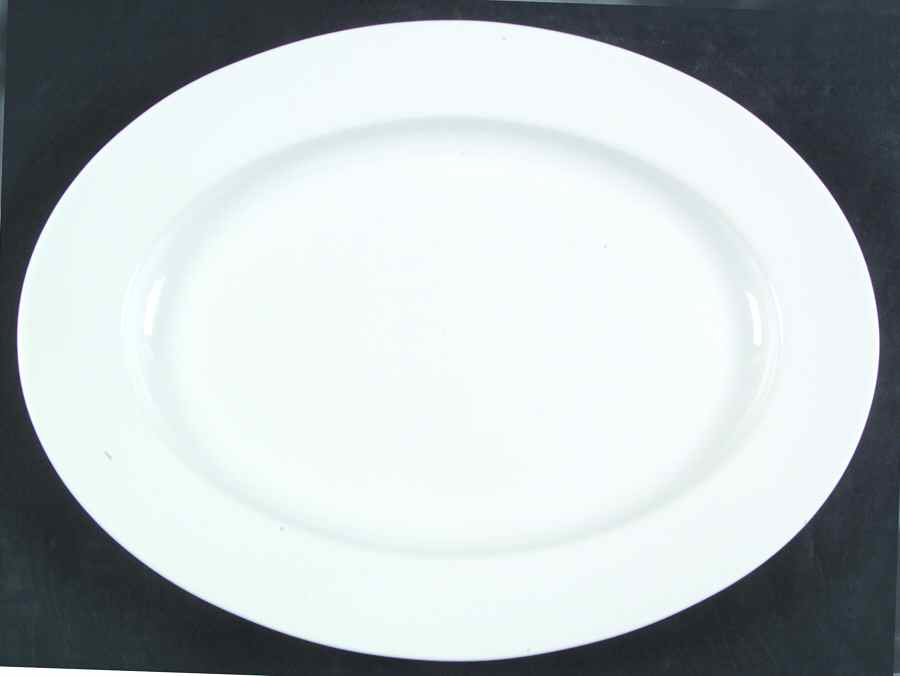 Commander White 11" Oval Serving Platter by Noritake-1