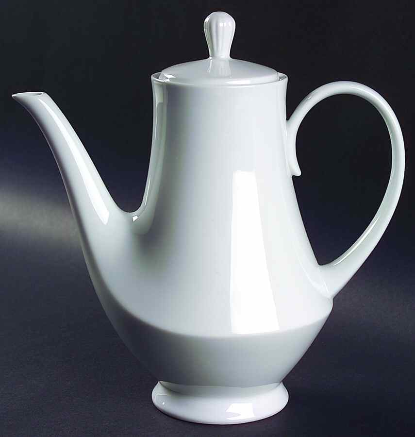Commander White Coffee Pot & Lid by Noritake-1