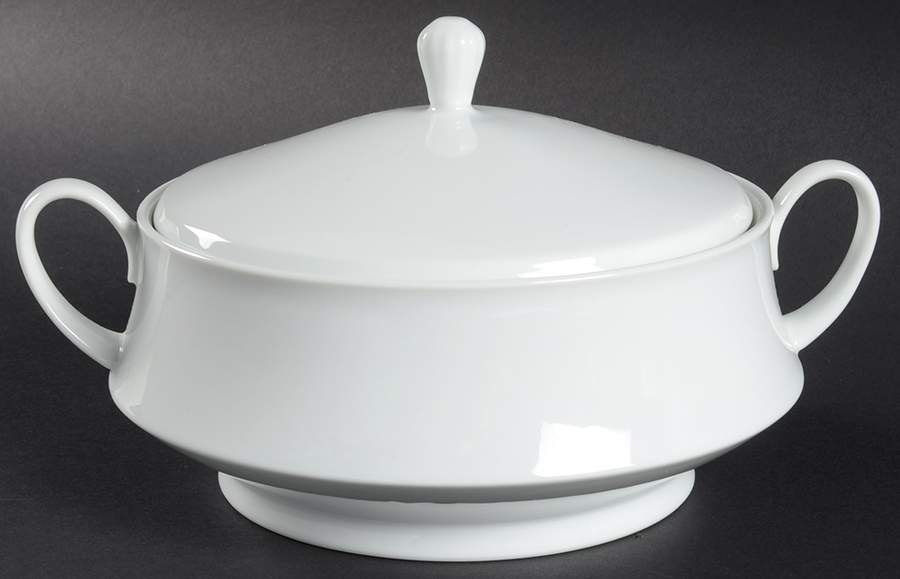 Commander White Round Covered Vegetable by Noritake-1