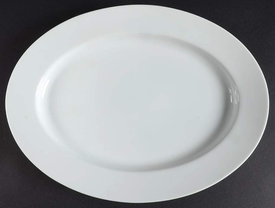 Commander White 13" Oval Serving Platter by Noritake-1