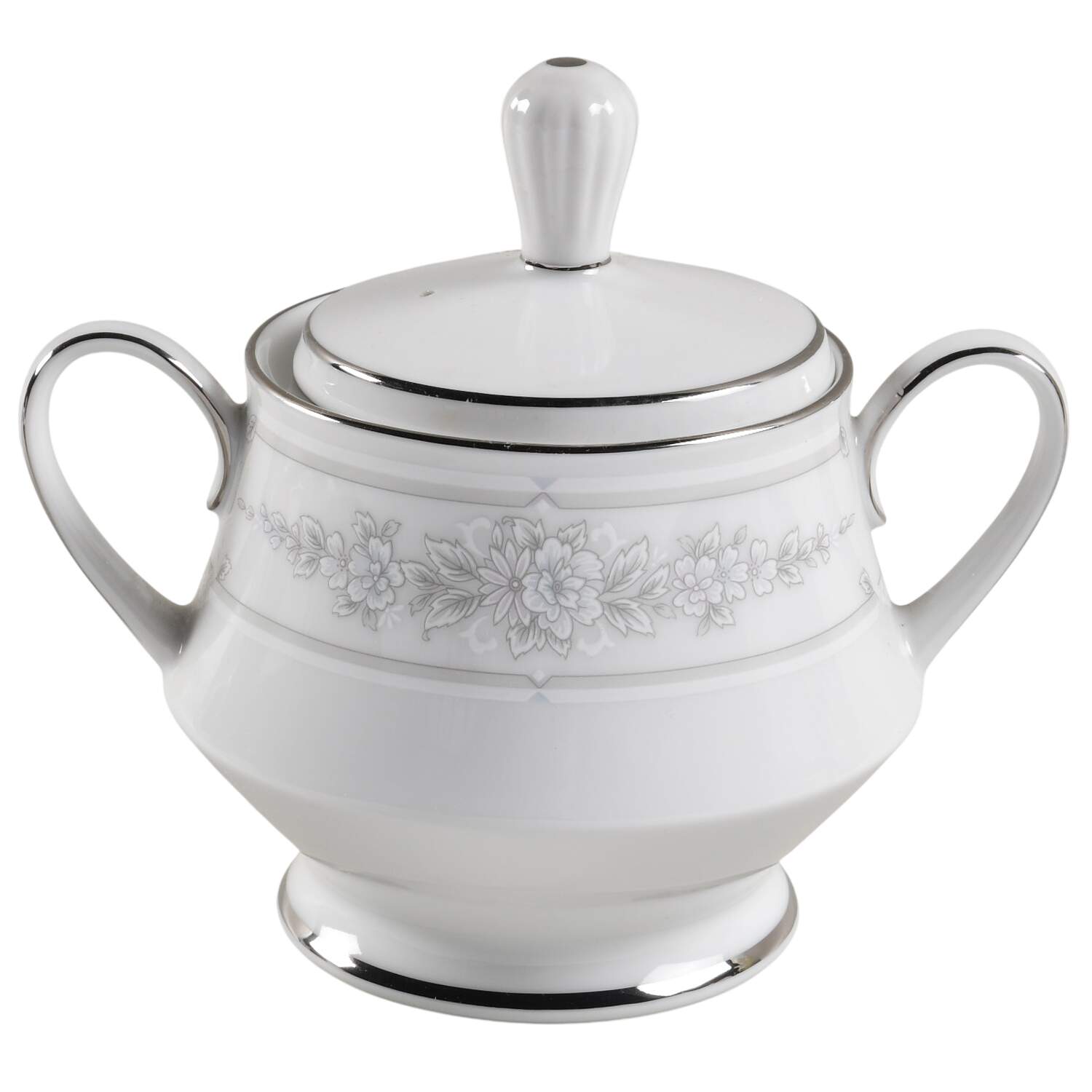 Crystal Bouquet Sugar Bowl & Lid by Noritake-1