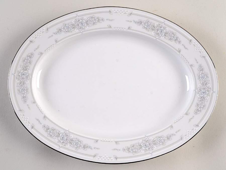 Crystal Bouquet 11" Oval Serving Platter by Noritake-1