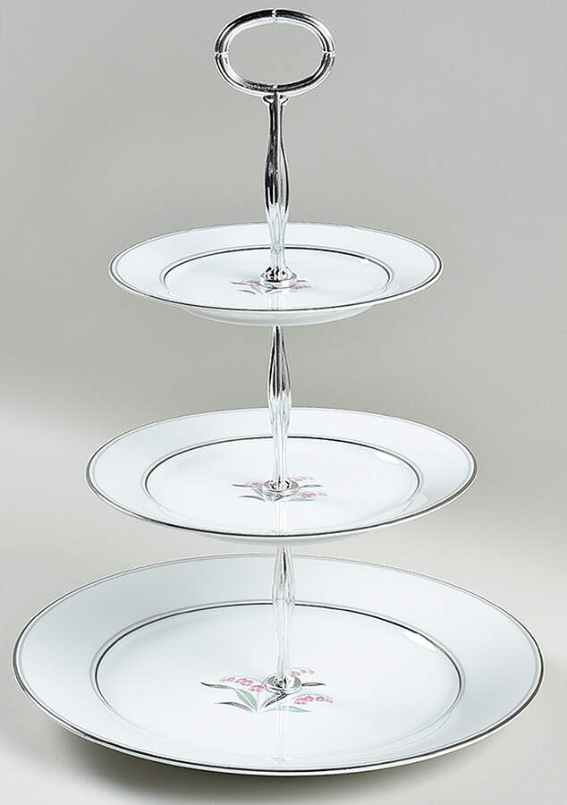 Crest 13 7/8"-14 1/4" 3-Tiered Serving Tray(DP,SP,BB) HC by Noritake-1