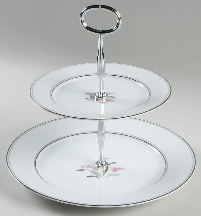 Crest 6 5/8"-10"  2 Tiered Serving Tray (Dp, Sp) HC by Noritake-1