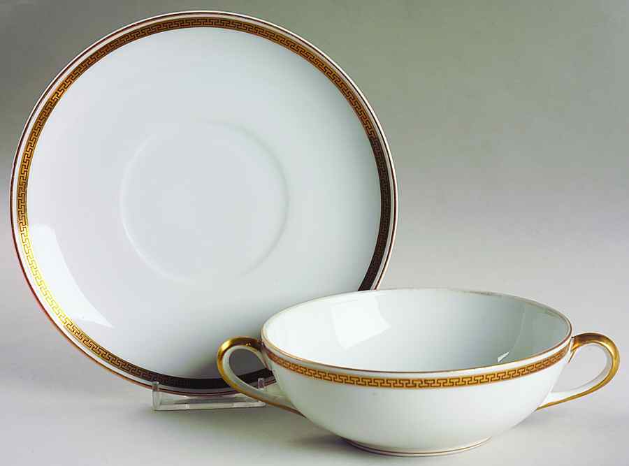 The Crete Flat Cream Soup Bowl & Saucer Set by Noritake-1