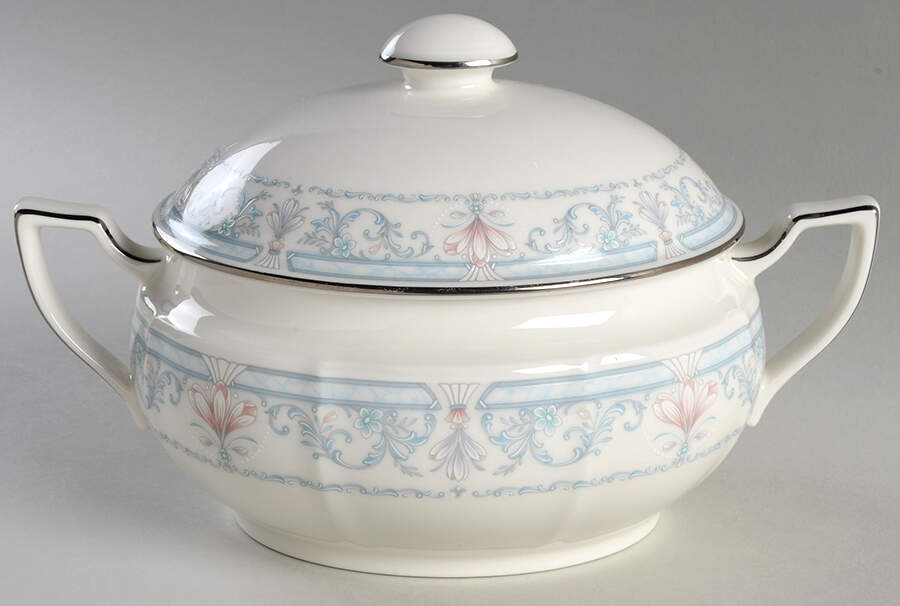 Crown Flower Oval Covered Vegetable by Noritake-1