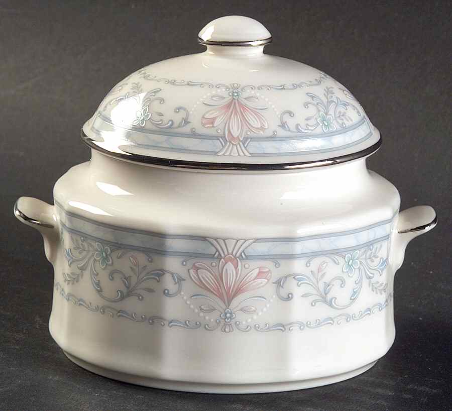 Crown Flower Sugar Bowl & Lid by Noritake-1