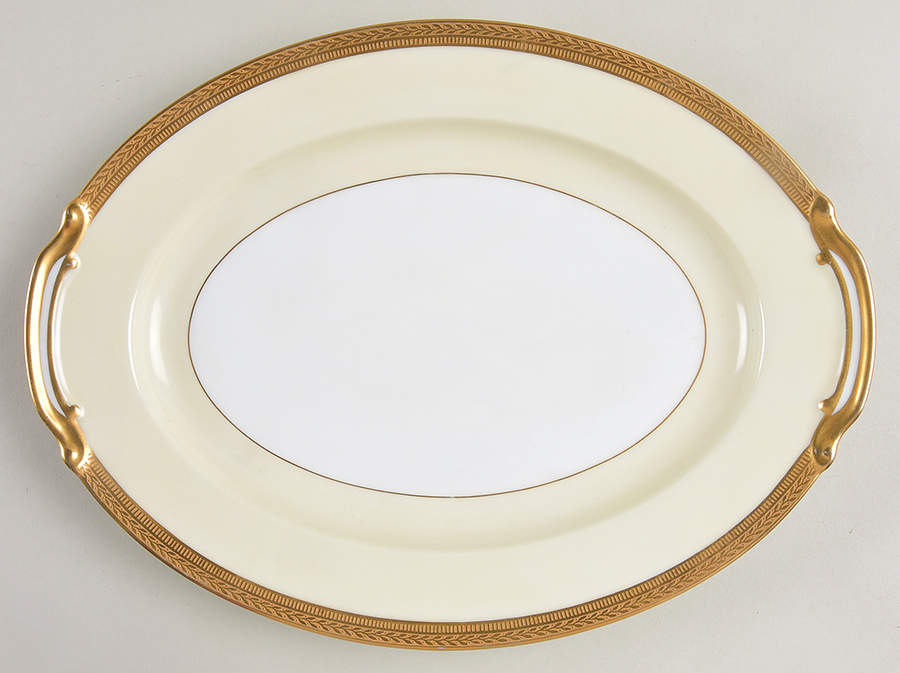 Crest Gold 11" Oval Serving Platter by Noritake-1