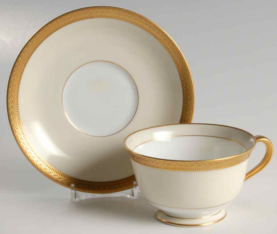 Crest Gold Footed Cup & Saucer Set by Noritake-1