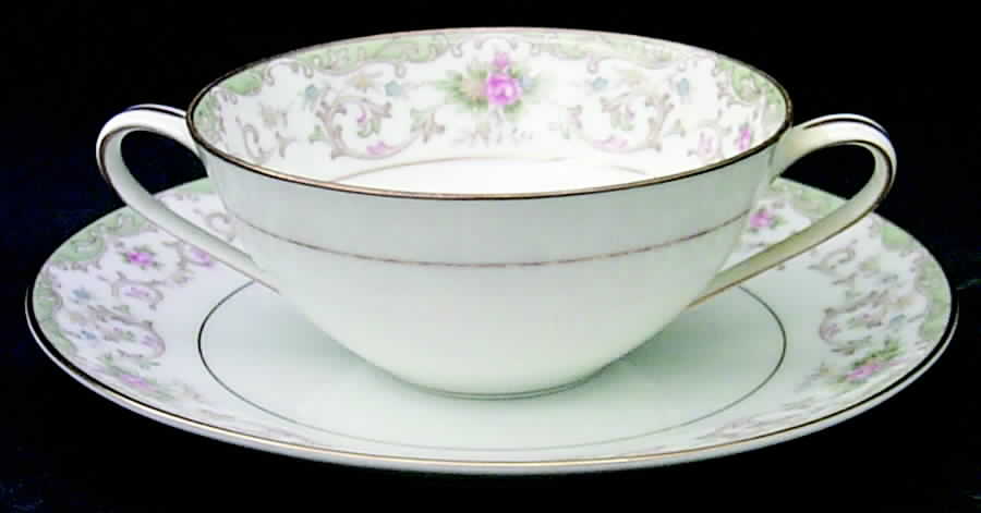 Croydon Flat Cream Soup Bowl & Saucer Set by Noritake-1