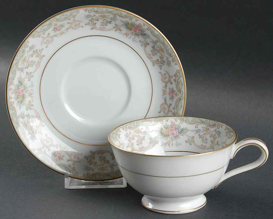 Croydon Footed Cup & Saucer Set by Noritake-1
