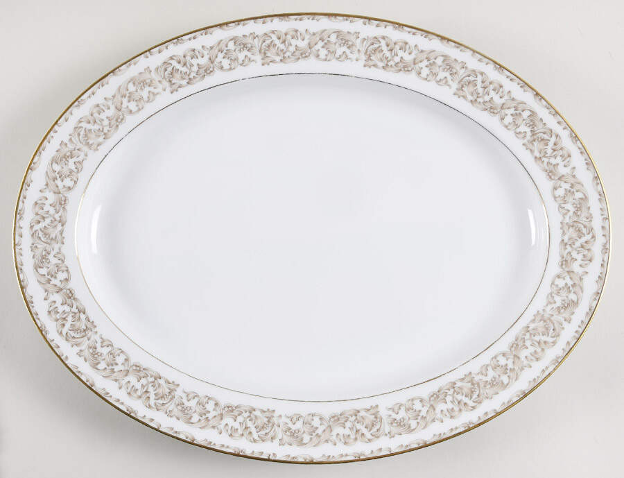 Cromwell 16" Oval Serving Platter by Noritake-1