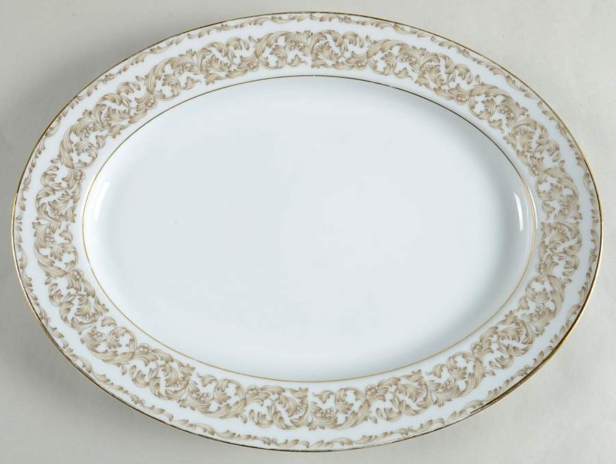Cromwell 13" Oval Serving Platter by Noritake-1