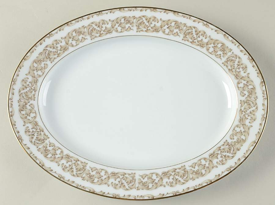 Cromwell 11" Oval Serving Platter by Noritake-1