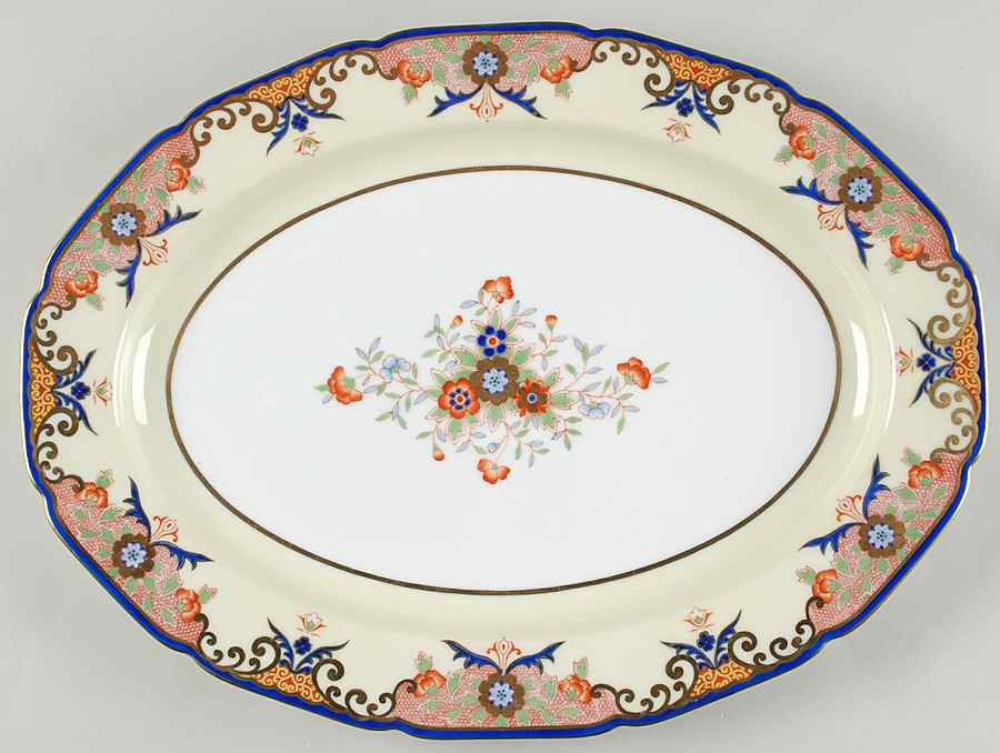 Crowndalia 16" Oval Serving Platter by Noritake-1