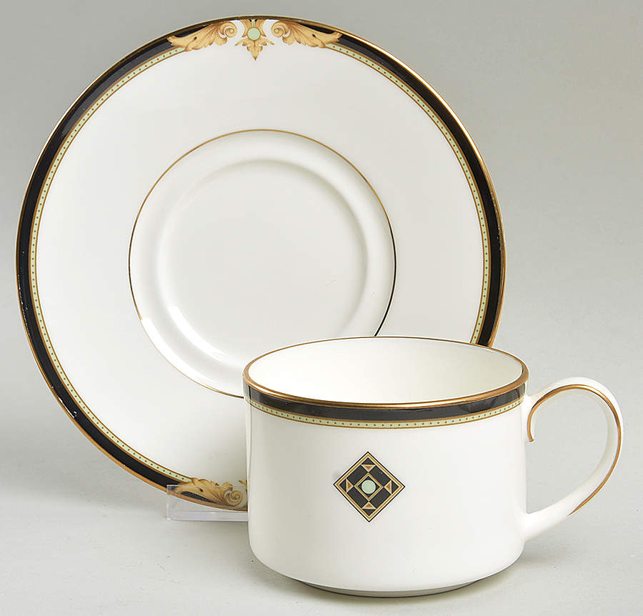 Crownpointe Flat Cup & Saucer Set by Noritake-1