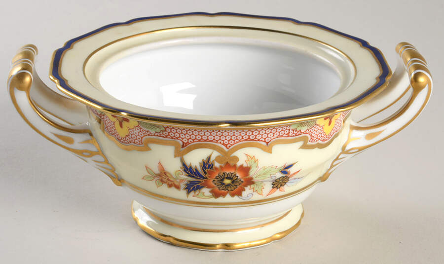 Crowndora Sugar Bowl No Lid by Noritake-1