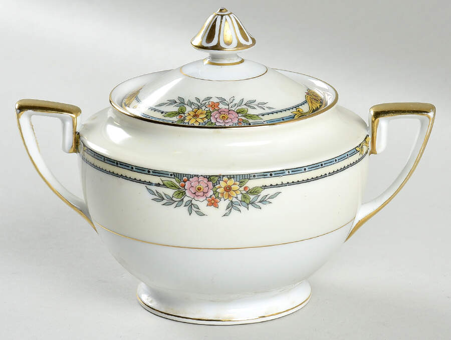 Croydon Sugar Bowl & Lid by Noritake-1
