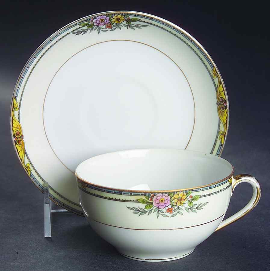 Croydon Flat Cup & Saucer Set by Noritake-1