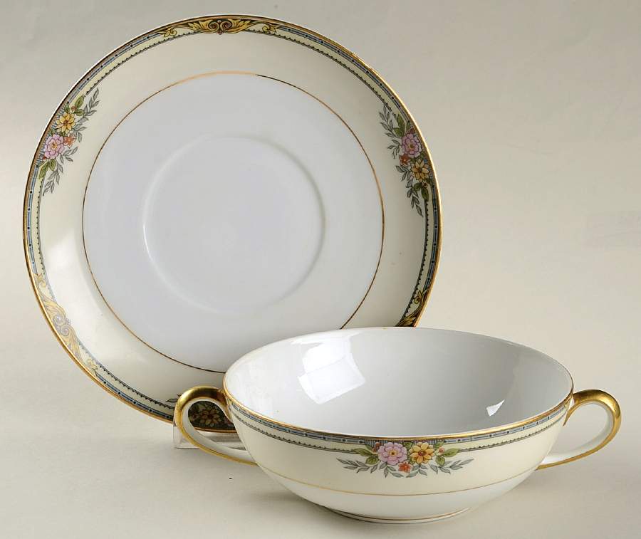 Croydon Flat Cream Soup & Saucer Set by Noritake-1