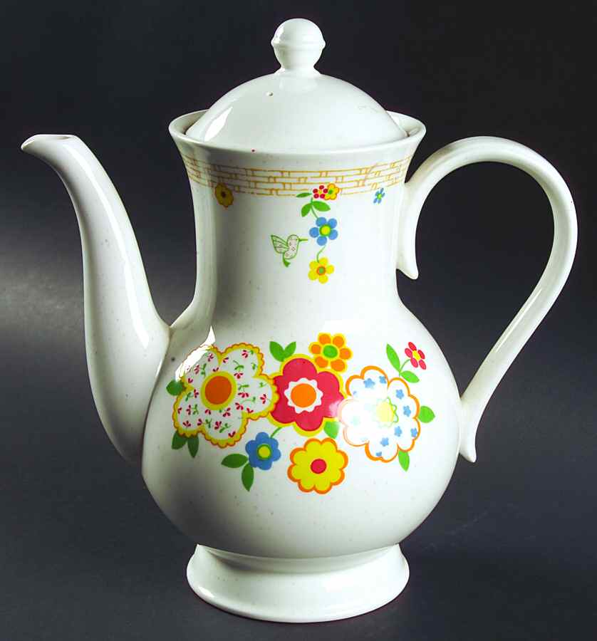 Crazy Quilt Coffee Pot & Lid by Noritake-1
