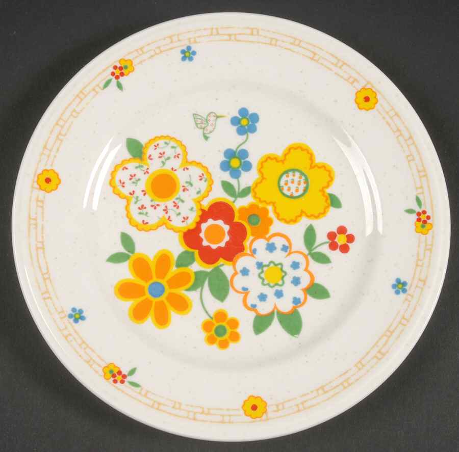 Crazy Quilt Bread & Butter Plate by Noritake-1