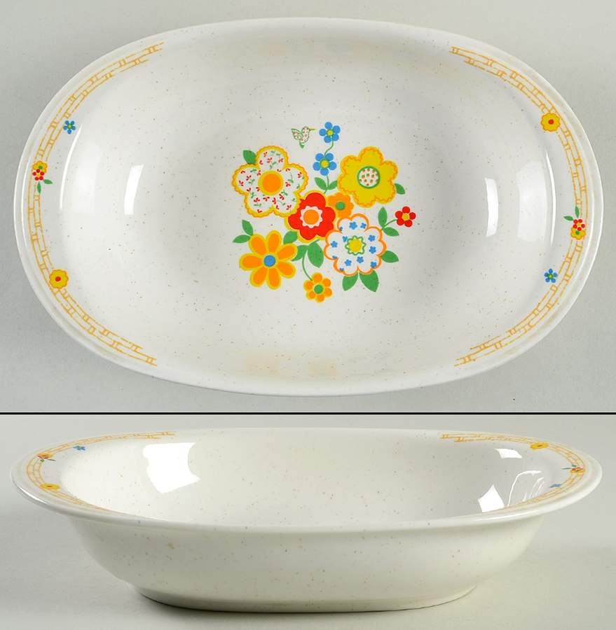 Crazy Quilt 10" Oval Vegetable Bowl by Noritake-1