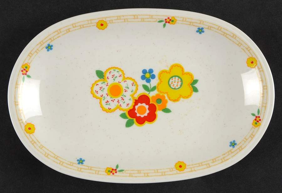 Crazy Quilt Relish/Butter Tray by Noritake-1