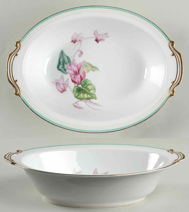 Cyclamen 10" Oval Vegetable Bowl by Noritake-1