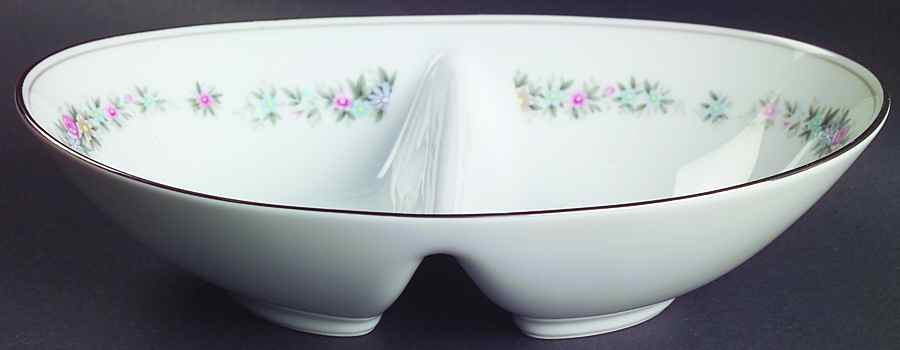 Cynthia 10" Oval Divided Vegetable Bowl by Noritake-1