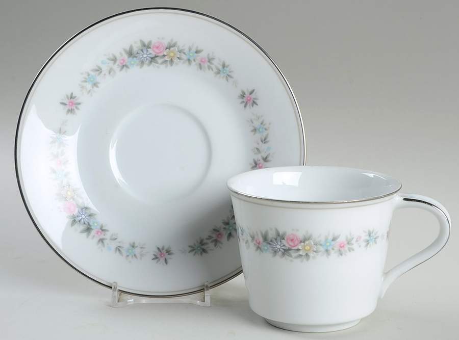Cynthia Flat Cup & Saucer Set by Noritake-1