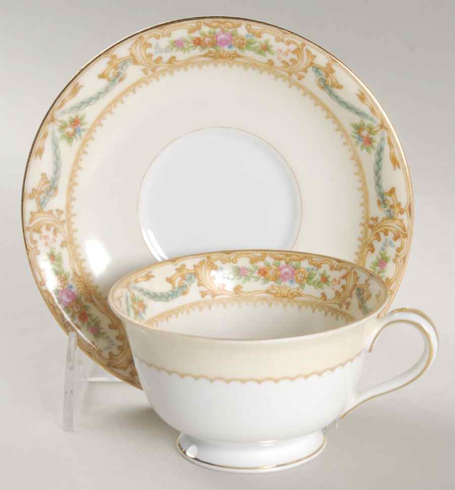 Cynara Footed Cup & Saucer Set by Noritake-1