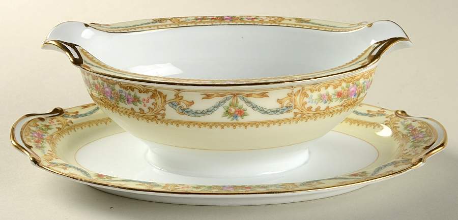 Cynara Gravy Boat with Attached Underplate by Noritake-1