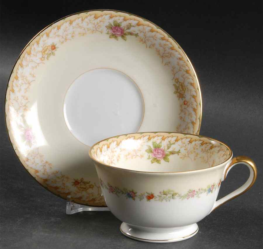 Cynthia Footed Cup & Saucer Set by Noritake-1