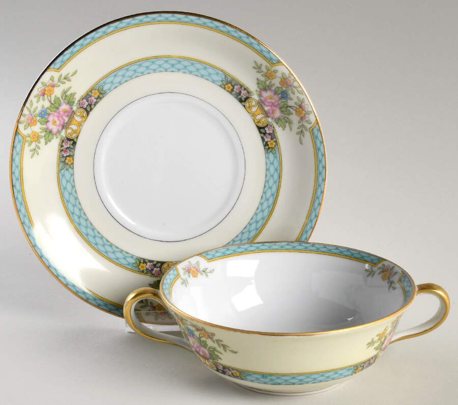 Cyrano Flat Cream Soup Bowl & Saucer Set by Noritake-1