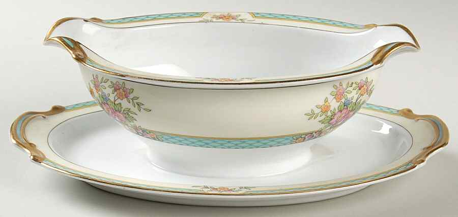 Cyrano Gravy Boat with Attached Underplate by Noritake-1