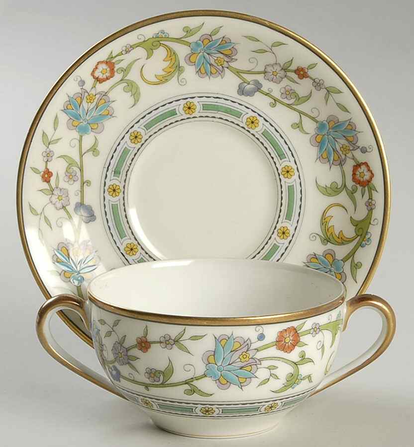 Cyril Flat Bouillon Cup & Saucer by Noritake-1