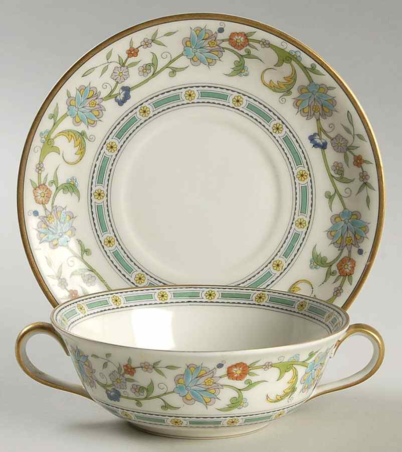 Cyril Flat Cream Soup Bowl & Saucer Set by Noritake-1