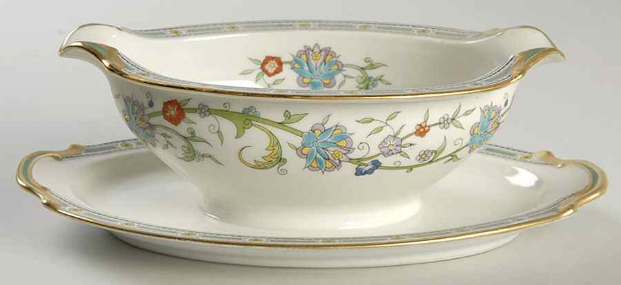 Cyril Gravy Boat with Attached Underplate by Noritake-1