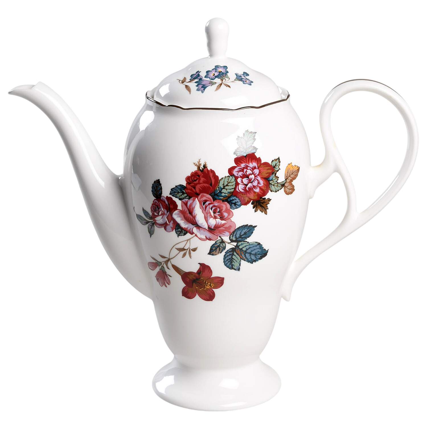 Damask Bouquet Tea/Coffee Pot & Lid by Noritake-1