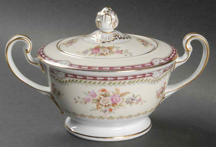 Dahlia Sugar Bowl & Lid by Noritake-1